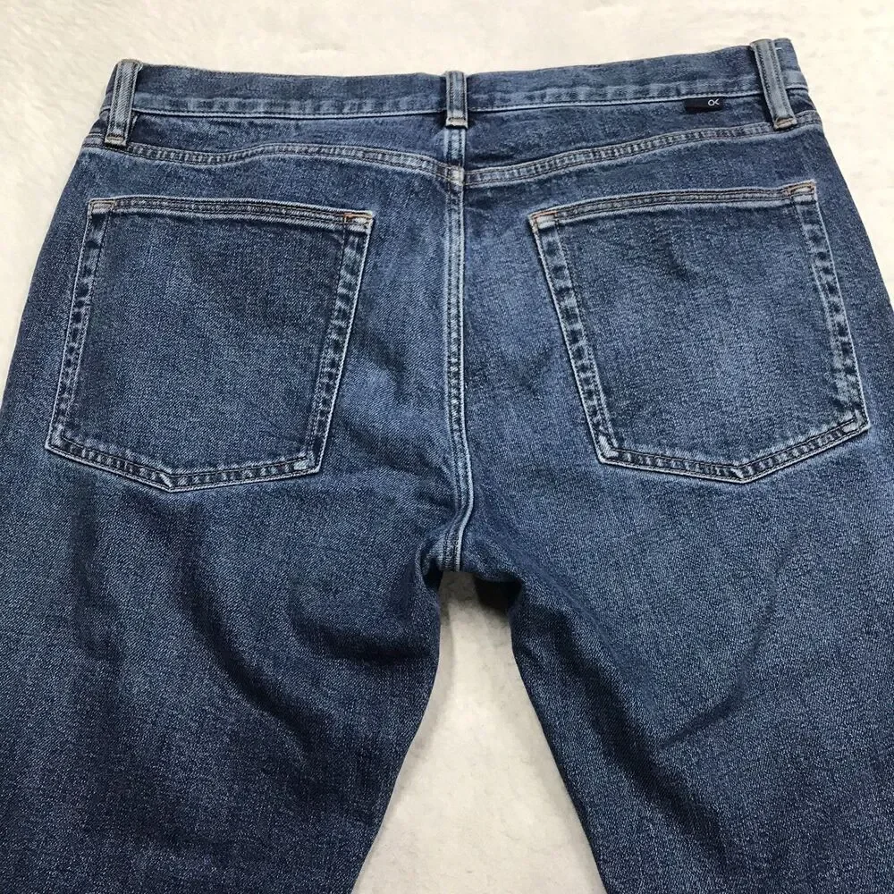 OUTERKNOWN Ambassador Jean Men 36x32 (34/32 tag) Slim Fit Whiskered Stretch SEA
